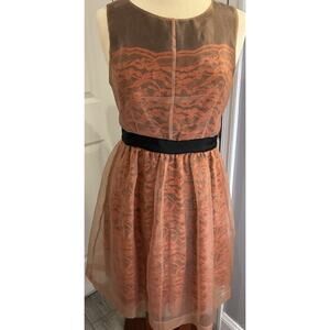 Lilly Wang For Lilly’s Closet Anthropology Frattina Lace Mesh Organza Dress 8
